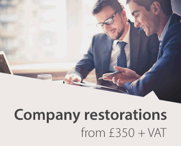 Company restorations from £350 + VAT